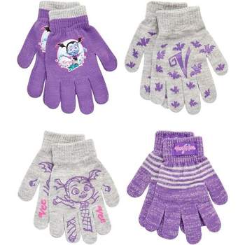 Disney Vampirina Girl's 4 Pack Gloves or Mittens Set, Kids Ages 2-7