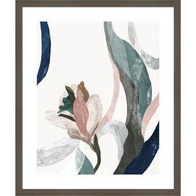 Amanti Art Floral Arabesque II by PI Studio Wood Framed Wall Art Print 21 in. x 25 in.