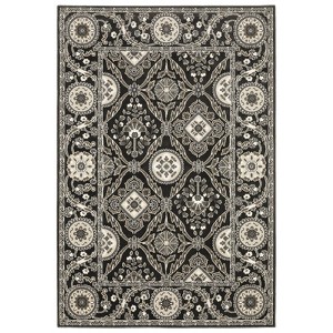 Captiv8e Designs Roman Traditional Origins Charcoal/Gray Rug - 1 of 4