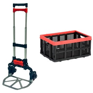 Magna Cart Stair Climbing 6 Wheel Folding Aluminum Hand Truck w/Tote Attachment - 1 of 4