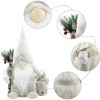 Christmas Gnomes Plush Decorations Handmade Scandinavian Tomte Stuffed Santa w/ Branch and Bag Xmas Decor for Home Kitchen Farmhouse Tiered Tray - 4 of 4