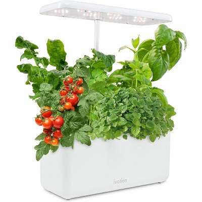 Ivation 7-Pod Indoor Herb Garden Kit, Hydroponic Germination System w/ Adjustable LED Lamp