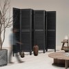 Wooakway Wood Room Dividers 5.6Ft Tall and Folding Privacy Screens for Home, Office - 2 of 4