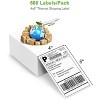 Nelko Genuine 4x6 Direct Thermal Shipping Label (Pack of 500 Fan-Fold Labels), for Nelko PL70E Shipping Label Printer, Commercial Grade - 2 of 4