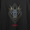 House Of The Dragon Dragon Head Crest Women's Black Crop T-shirt - 2 of 3