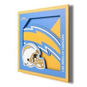 NFL Los Angeles Chargers 3D Logo Series Wall Art - 12"x12" - 1 of 4
