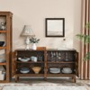 SKRAN 60.5" Mid Century Modern Sideboard Buffet Cabinet with Storage, TV Media Console Table with 4 Doors & Adjustable Shelves for Kitchen - 2 of 4