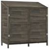VidaXL Garden Shed Anthracite 40.2"x20.5"x44.1" Solid Wood Fir - 2 of 4