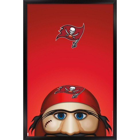 Trends International NFL Tampa Bay Buccaneers - Helmet 16 Unframed Wall  Poster Print Black Clip Bundle 22.375 x 34