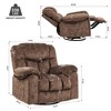 NicBex Velvet Glider Rocking Chair,Upholstered Swivel Recliner Chairs with Massage and Heating,Cozy Rocking Chair,Nursing Chair for Bedroom - 3 of 4
