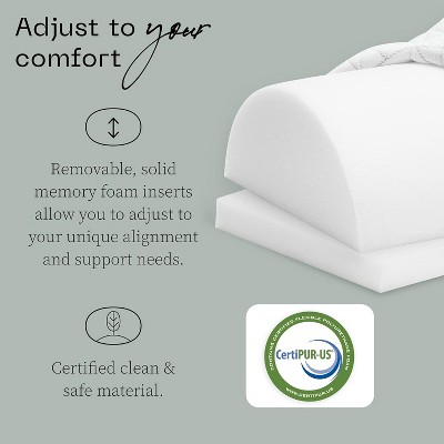 Coop Home Goods Adjustable Memory Foam Bolster Pillow