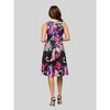 24seven Comfort Apparel Womens Pink Paisley Print Sleeveless Knee Length Tank Swing Dress - 3 of 4