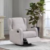 Westwod Dsgn Skylar Swivel Glider Manual Recliner - Textured Light Gray - 2 of 3
