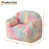Bean Bag Chairs for Kids, 39 Inch Bean Bag Sofa with Sponge Filler, Large Beanbag Sofa Chair with Backrest and Armrest, Soft Fluffy Reading Chair - 3 of 4