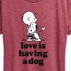 Women's - Peanuts - Love is Having a Dog Short Sleeve Graphic T-Shirt - 2 of 4