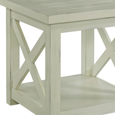 Seaside White Mahogany 22" Square End Table