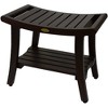 24" Harmony DT155 Wide Teak Wood Shower Bench with Handles - DecoTeak: Rectangle, Non-Upholstered, 250lb Capacity - 3 of 4
