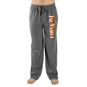 InuYasha Anime Cartoon Mens Grey Sleep Pajama Pants - 1 of 3