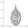 Black Bow Jewelry Sterling Silver Oval St. Christopher Medal Pendant - 4 of 4