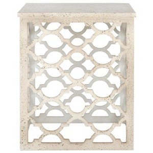 Lonny End Table - Distressed / White - Safavieh