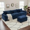 EHMKNP 112" L-Shaped Modular Sectional Sofa – Comfy Cloud Couch with Movable Ottoman, Deep Seat Cushions for Living Room - 4 of 4