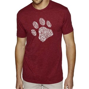 LA Pop Art Men's Premium Blend Word Art T-shirt - Dog Paw - 1 of 4