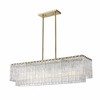 Glacier 5-Light Island Light - Textured Glass & Matte Black Steel, 42.75" Long, Dimmable - 3 of 4