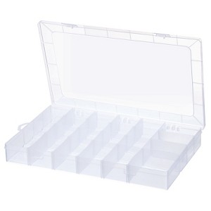 Unique Bargains Plastic Nail Bead Art Supplies Fishing Tools Craft Organizer 13.6x8.6x1.9 Inch - 1 of 4
