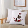 3pcs Cotton Linen Cat Dog Embroidery Fabric Kit With Diy Material Package 20cm Bamboo Embroidery Hoop - 3 of 4