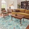 Modern Insect Floral Area Rug Non Slip Stain Resistant Low Pile Floor Cover Machine Washable Ultra Thin&Soft Indoor Mat - 3 of 4