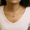 Haus of Brilliance Silver Diamond Accent "I Love Mom" Heart Pendant Necklace - 4 of 4