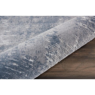 Abstract Urban Loft 2'2" x 7'6" Hand-Knotted Gray Synthetic Rug