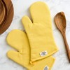 Design Imports Chino Oven Mitt Set/2, Yarrow Yellow - 2 of 3
