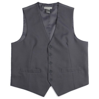 Thedappertie Men's Charcoal Streamlined 5 Button Formal Suit Vests ...