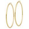 Black Bow Jewelry 2.5mm x 65mm 14k Yellow Gold Classic Round Hoop Earrings - 2 of 4