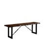 Lycvki Walnut Industrial Style Bench with U-Shape Metal Legs - 2 of 4