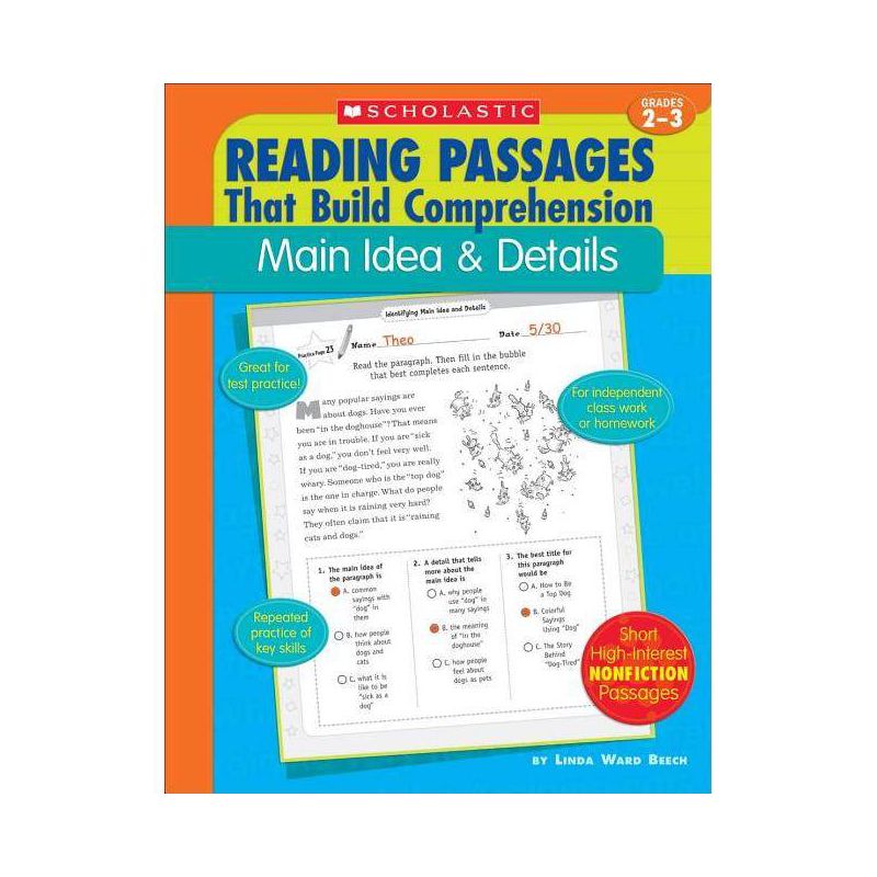 Reading Passages That Build Comprehension: Main Idea and Details Grades 2-3 - by  Linda Beech (Paperback), 1 of 2