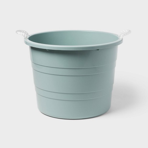 Plastic toy bin with best sale rope handles