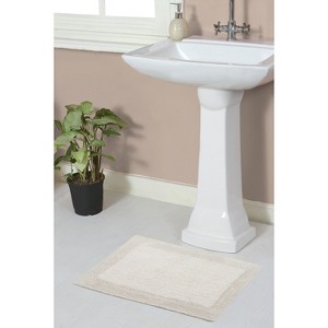 Home Weavers Luxury Collection 100% Cotton Tufted Bathroom Rug, Non-Slip Latex Bath Rug - 1 of 4
