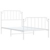 vidaXL Metal Bed Frame with Headboard and FootboardWhite 39.4 in.x78.7 in. - 4 of 4