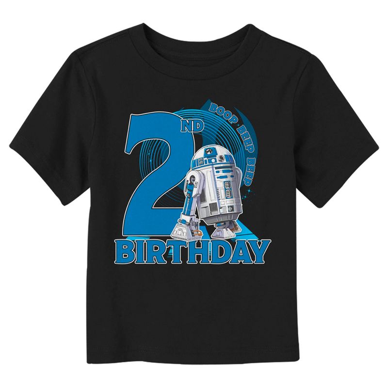 Toddler's Star Wars 2nd Birthday With R2-D2 T-Shirt, 1 of 4