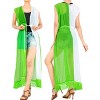 LA LEELA Women's Open Front Summer Swim Suit Vacation Beachwear Long Bathing Suit Duster Cardigan Swimwear Coverups Casual Beach - 4 of 4