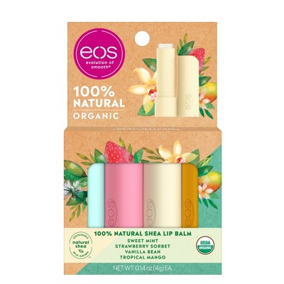 eos Natural & Organic Lip Balm Stick - 4pk/0.56oz