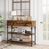 GustoWave Slim Console Table with 2 Drawers – Narrow Entryway Table with Storage Shelves, Small Foyer & Hallway Sofa Table for Living Room - 2 of 4
