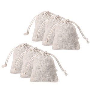 Unique Bargains Cotton Foldable Gym Travel Hiking Storage Drawstring Bag 12 Pcs - 1 of 4