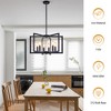 DAKAFUL 6-Light 21.7'' Square / Rectangle Candle-Style Geometric Chandelier for Dining Room, Kitchen or Hallway - Black - 4 of 4