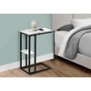 FONTOI 2-Tier C-shaped Side Table, Bedside Table with a Small Secondary Shelf for Living Room, Bedroom, White&Black, 10.25"*25.25"*18.25" - 4 of 4