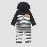 Burt's Bees Baby® Baby Boys' Striped Hooded Jumpsuit 