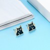 Black Cat Earrings or Necklace for Women Gold Plated Sterling Silver Ginger Lyne Collection - 3 of 4