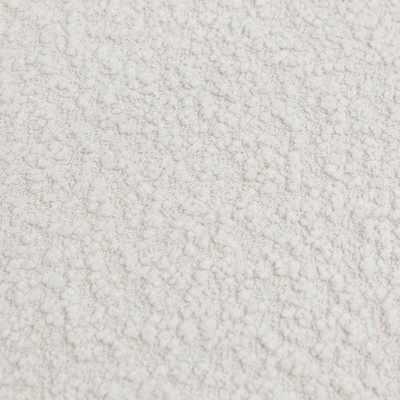 White Boucle Upholstered Swivel Barrel Accent Chair